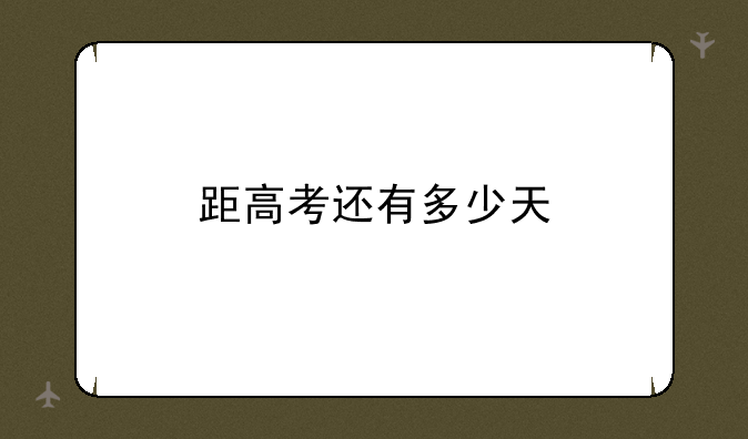 距高考还有多少天