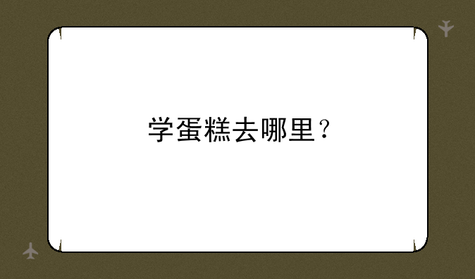 学蛋糕去哪里？