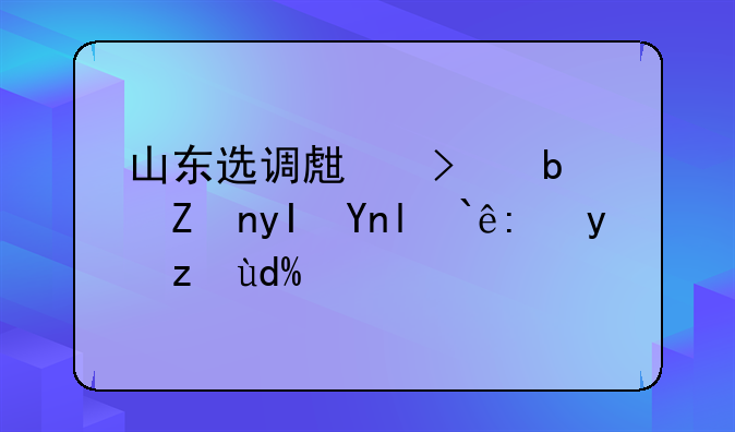 山东选调生只是学生干部能报考吗？