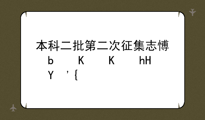 本科二批第二次征集志愿是什么意思？